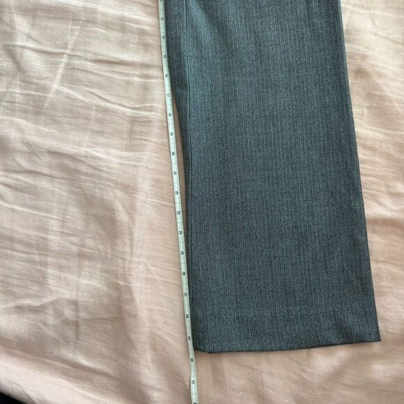 Express Editor Flare Pants Women’s 4R Herringbone Striped Career Gray Black - Picture 8 of 9